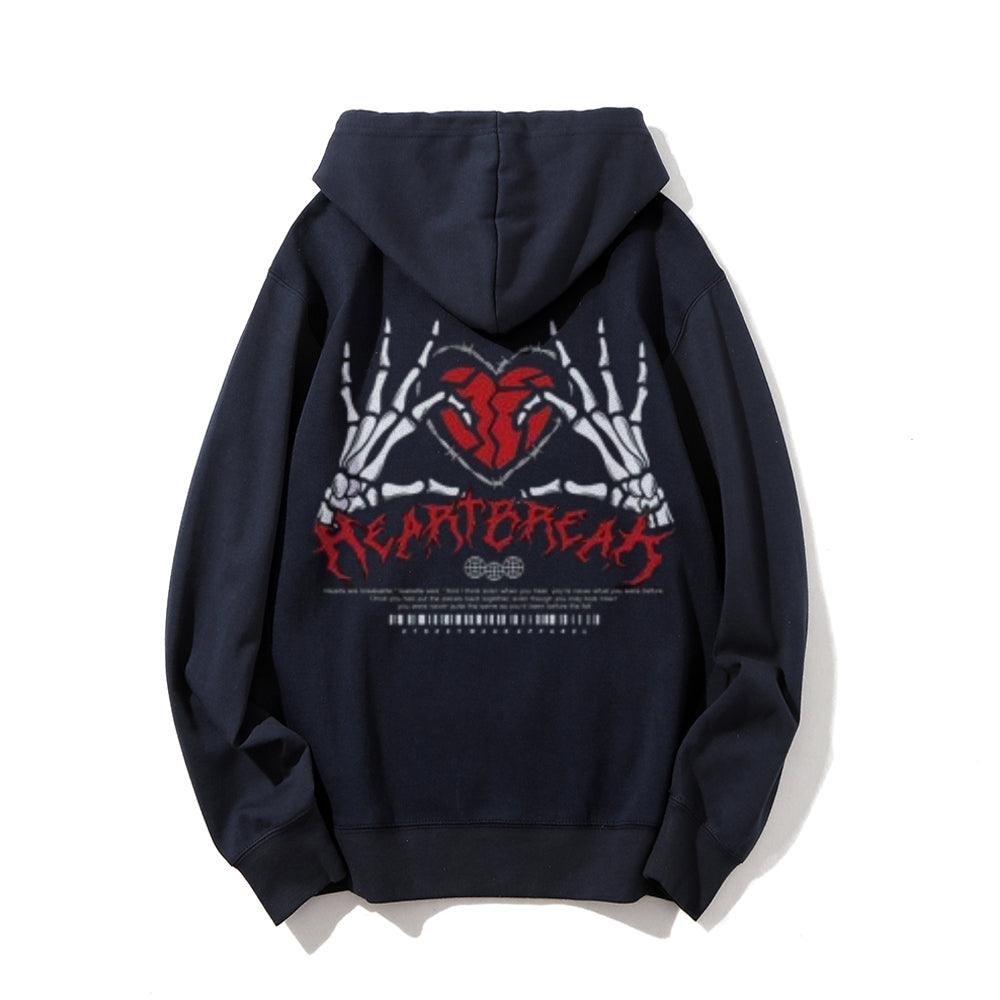 Mens Heartbreak Vintage Graphic Hoodies