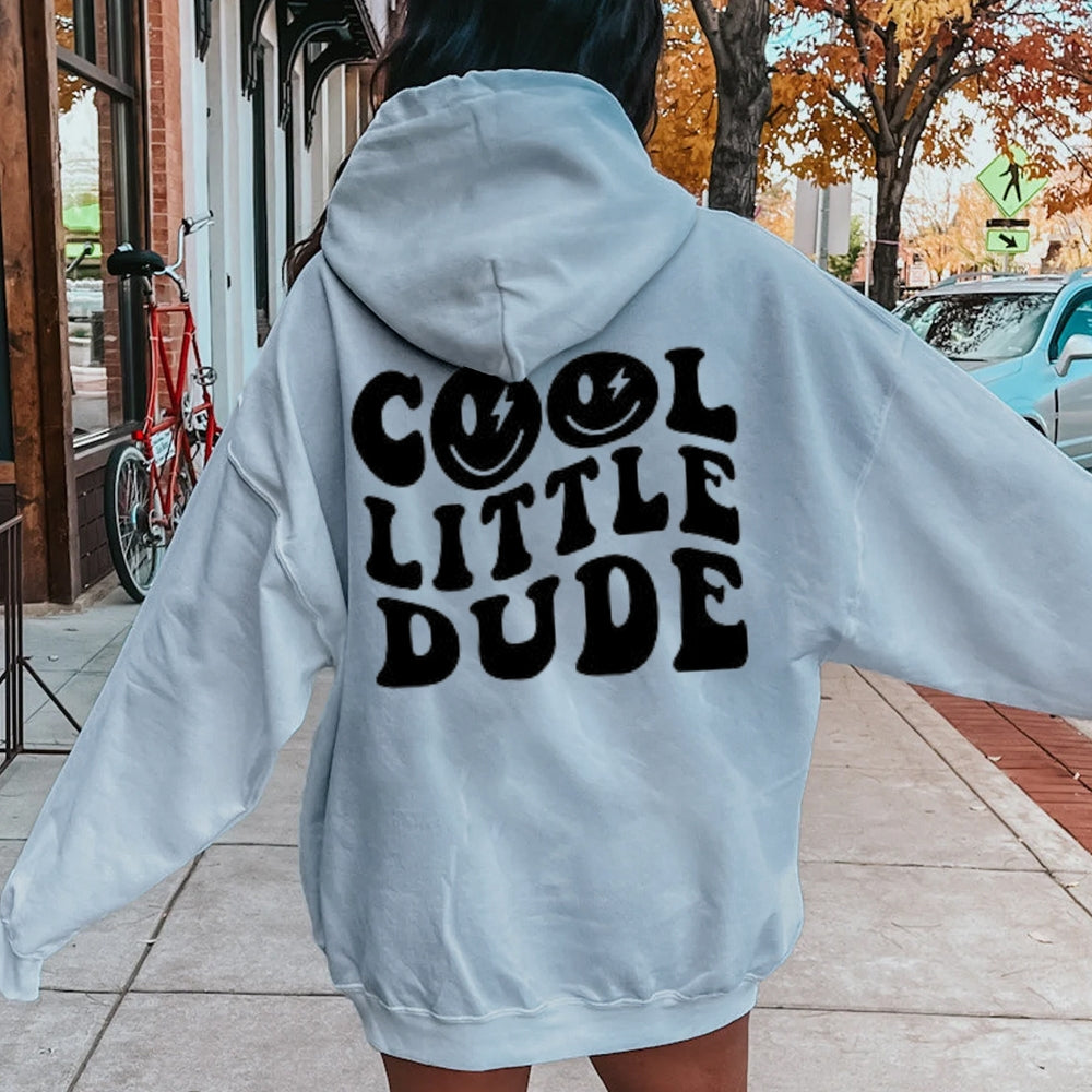 Women COOL LITTLE DUDE Graphic Hoodies