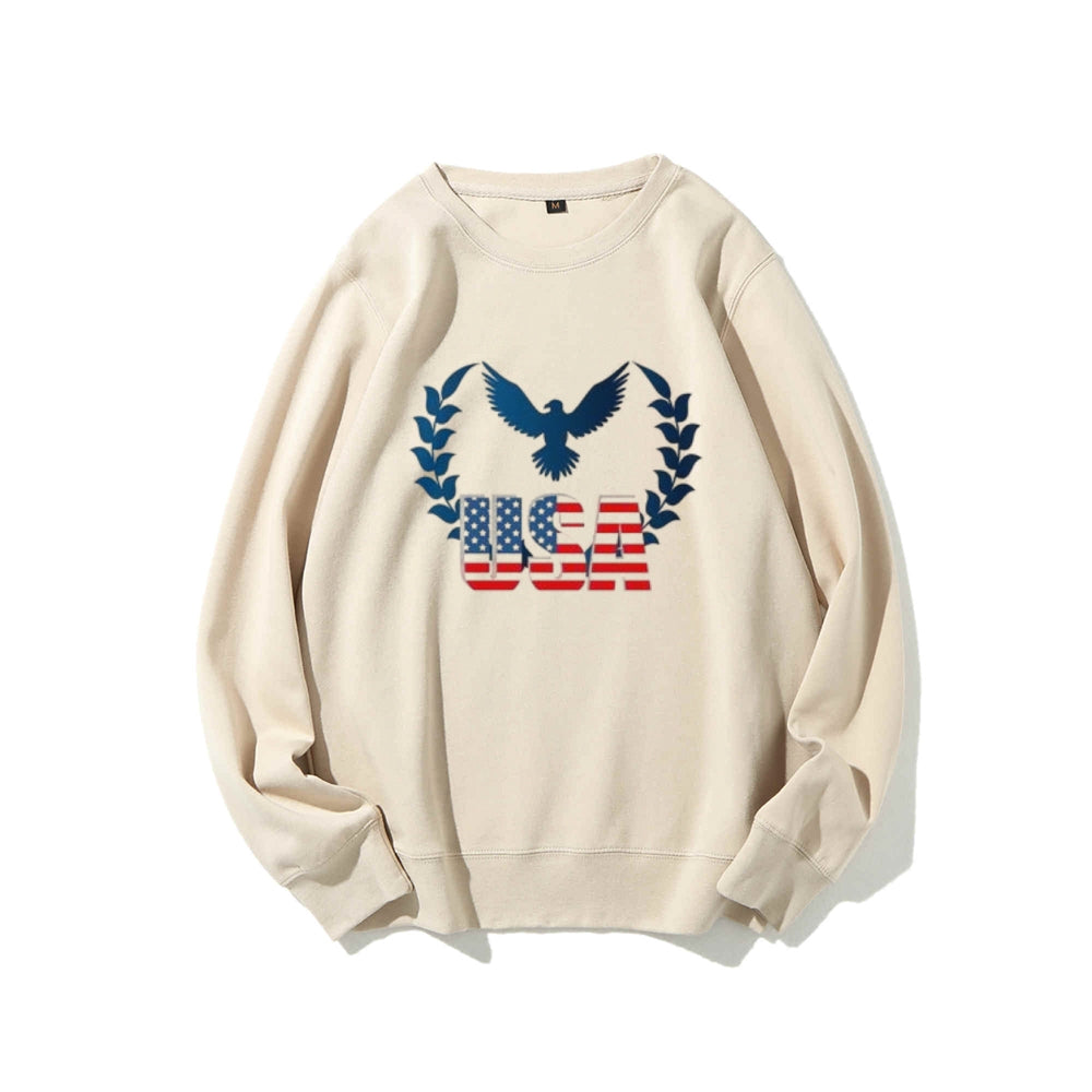 Women Eagle Flag Graphic Sweatshirts