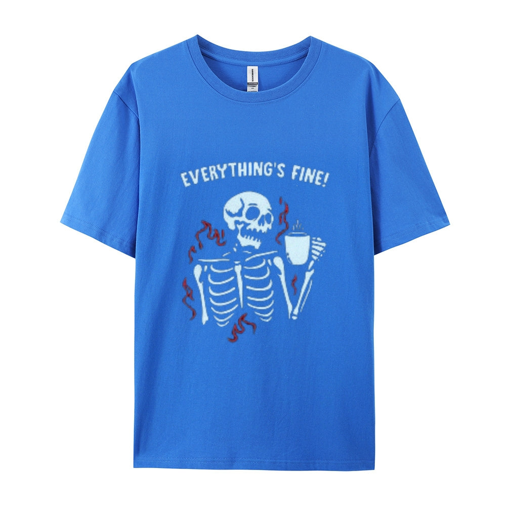 Mens Skull Drink Water Graphic Tee