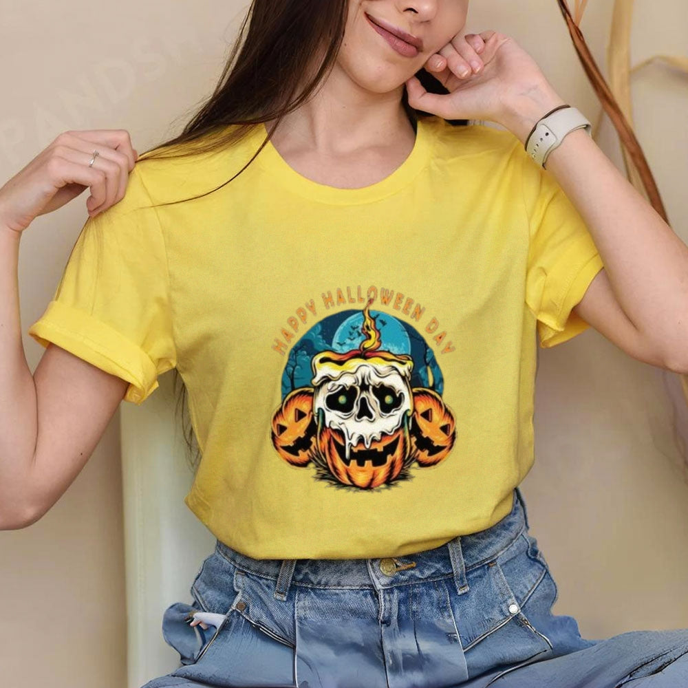 Women Happy Halloween Day Graphic T-shirt