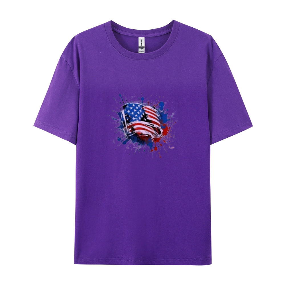 Mens Flag Independence Day Stars Stripes Graphic Tee