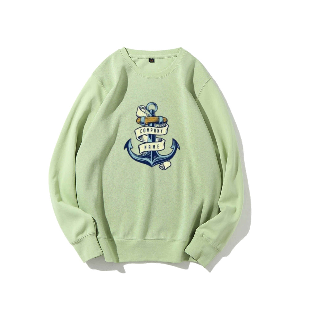 Women Blue Anchor Graphic Sweatshirts