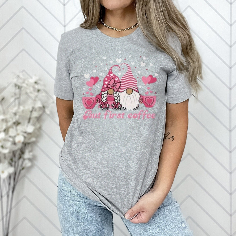 Women Coffee Is My Valentine's Day Print Graphic T-shirt