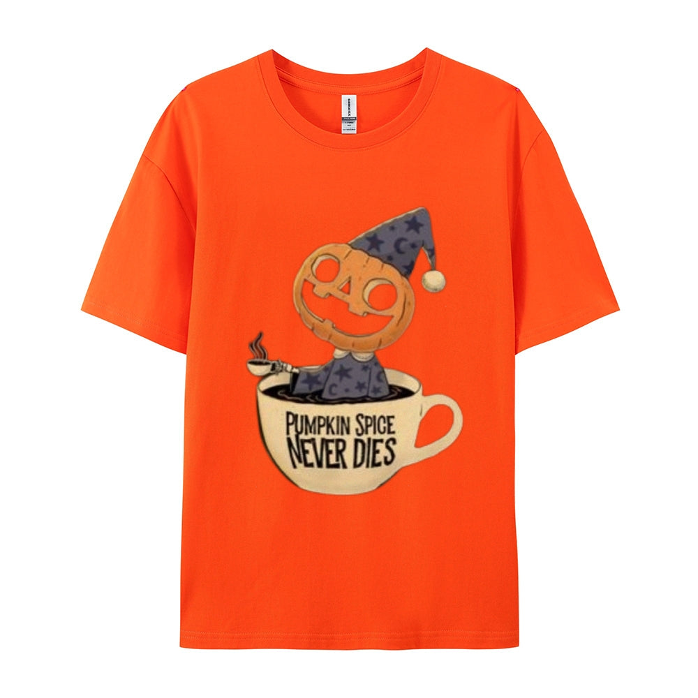 Mens Pumpkin Spice Never Dies Graphic Tee