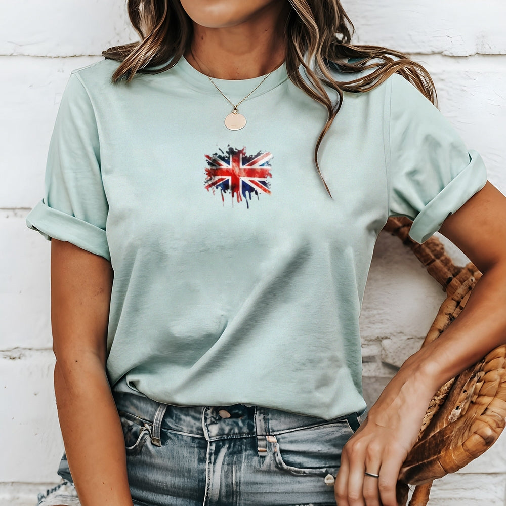 Women Flag Print Independence Day T-shirt