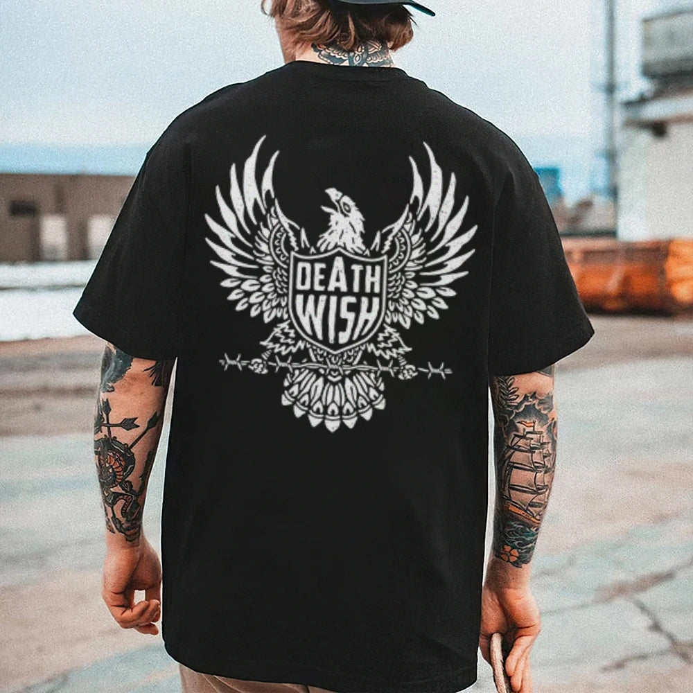 Mens DEATH WISH Eagle Graphic Tee