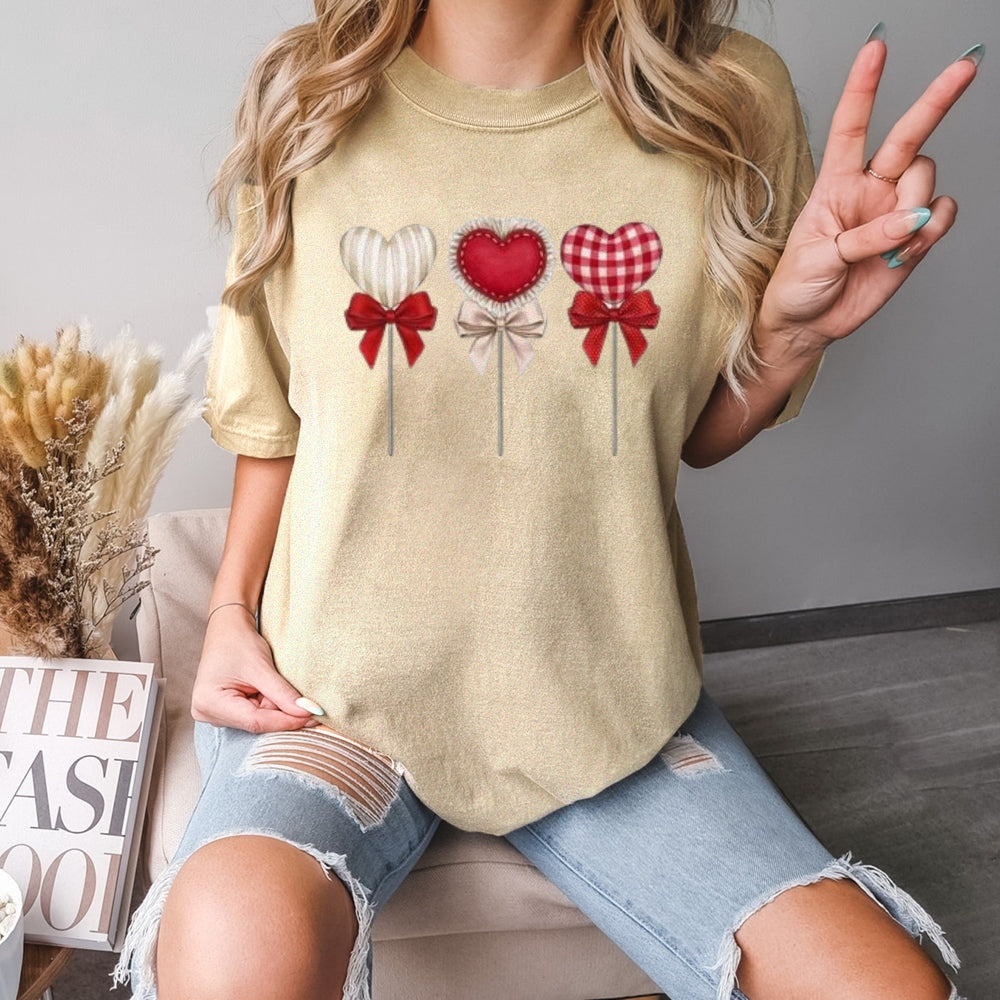 Women Happy Valentine's Day Print Graphic T-shirt