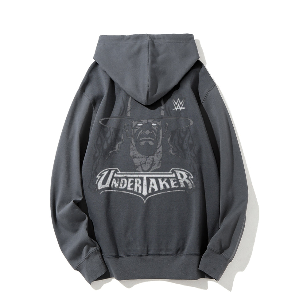 Mens Vintage Undertaker Darkness Style Print Graphic Pullover With Kangaroo Pocket Hoodies