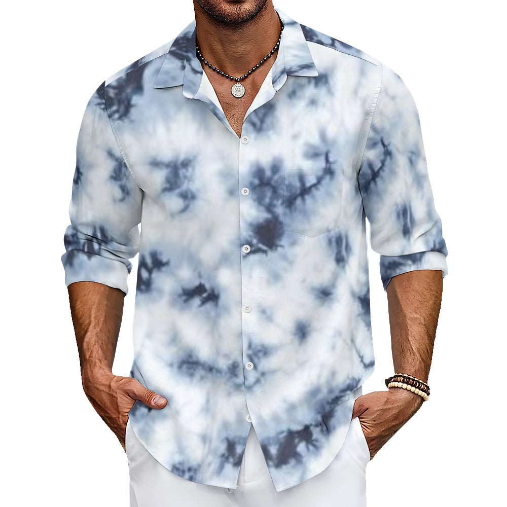 Mens Space Ombre Long Sleeve Shirt