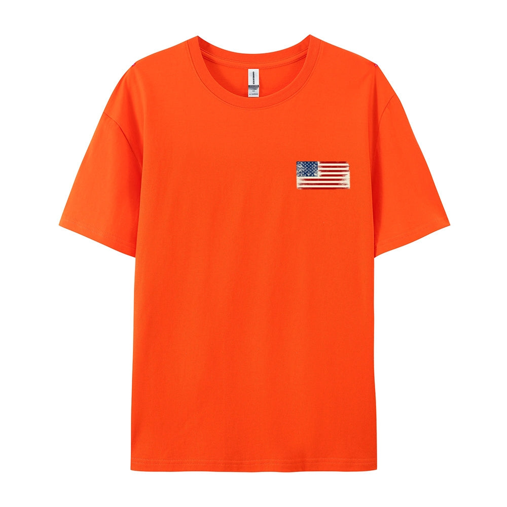 Mens American Flag Print Graphic Tee