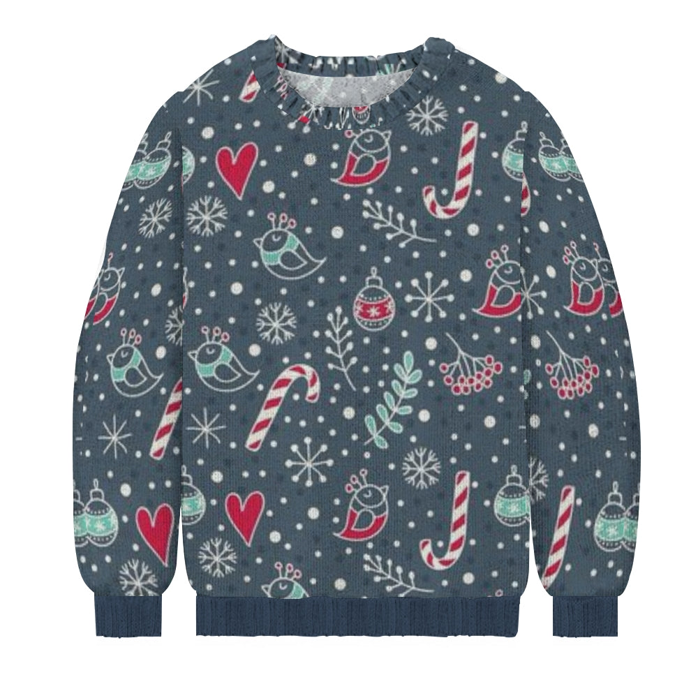 Men's Vintage Graphic Crew neck Ugly Christmas Sweater