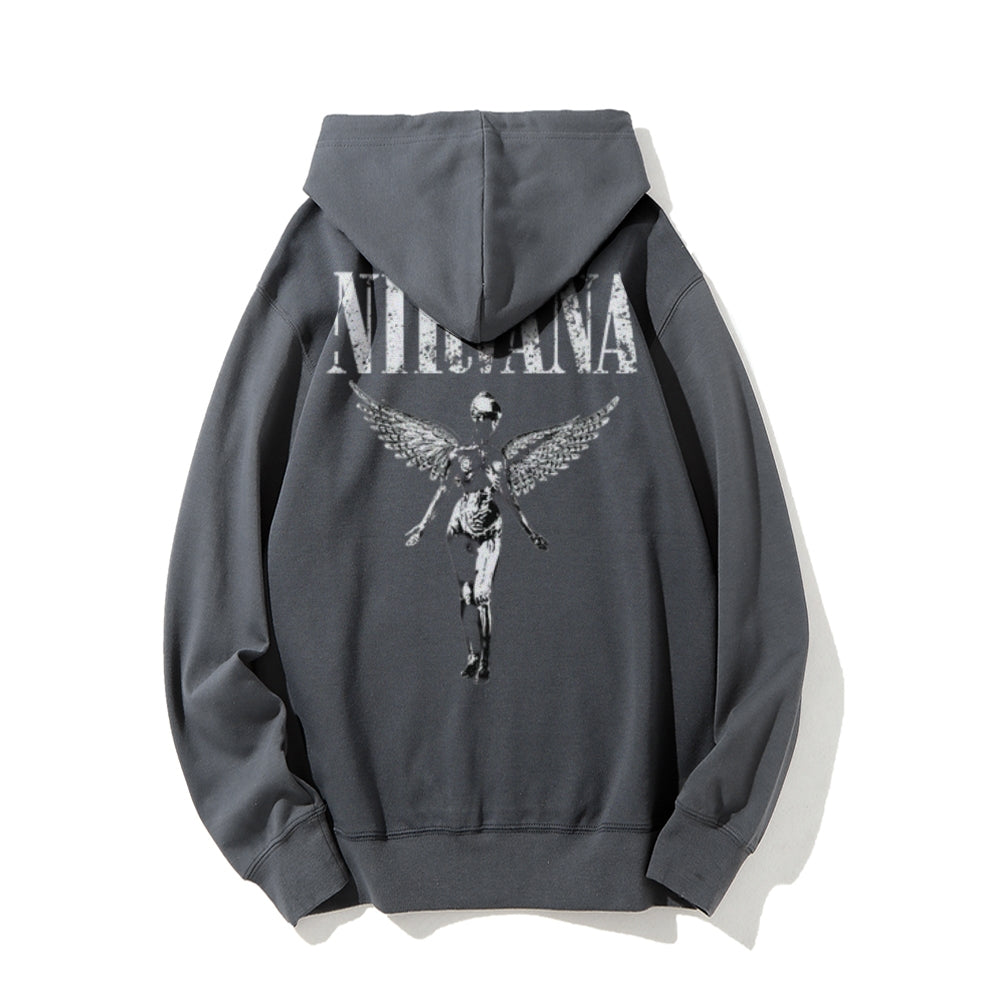 Mens Nirvana Rock Graphic Hoodies