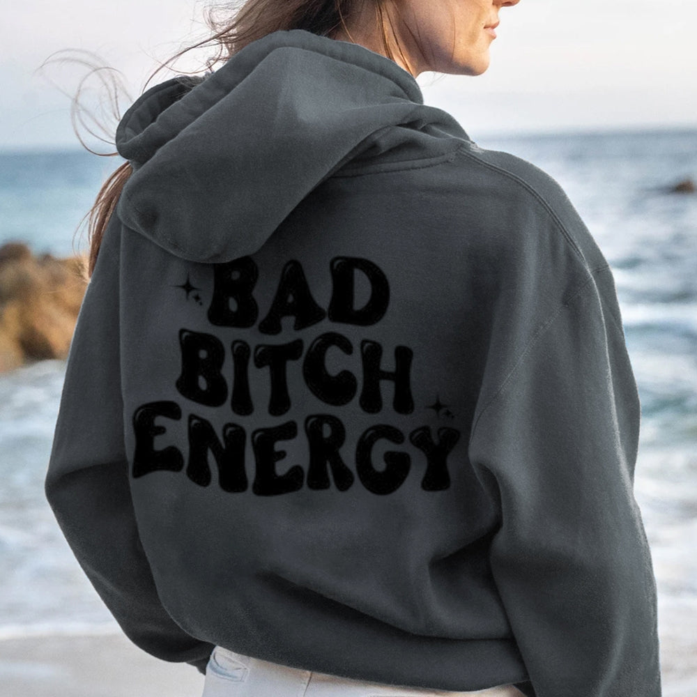 Women BAD BITCH ENERGY Graphic Hoodies