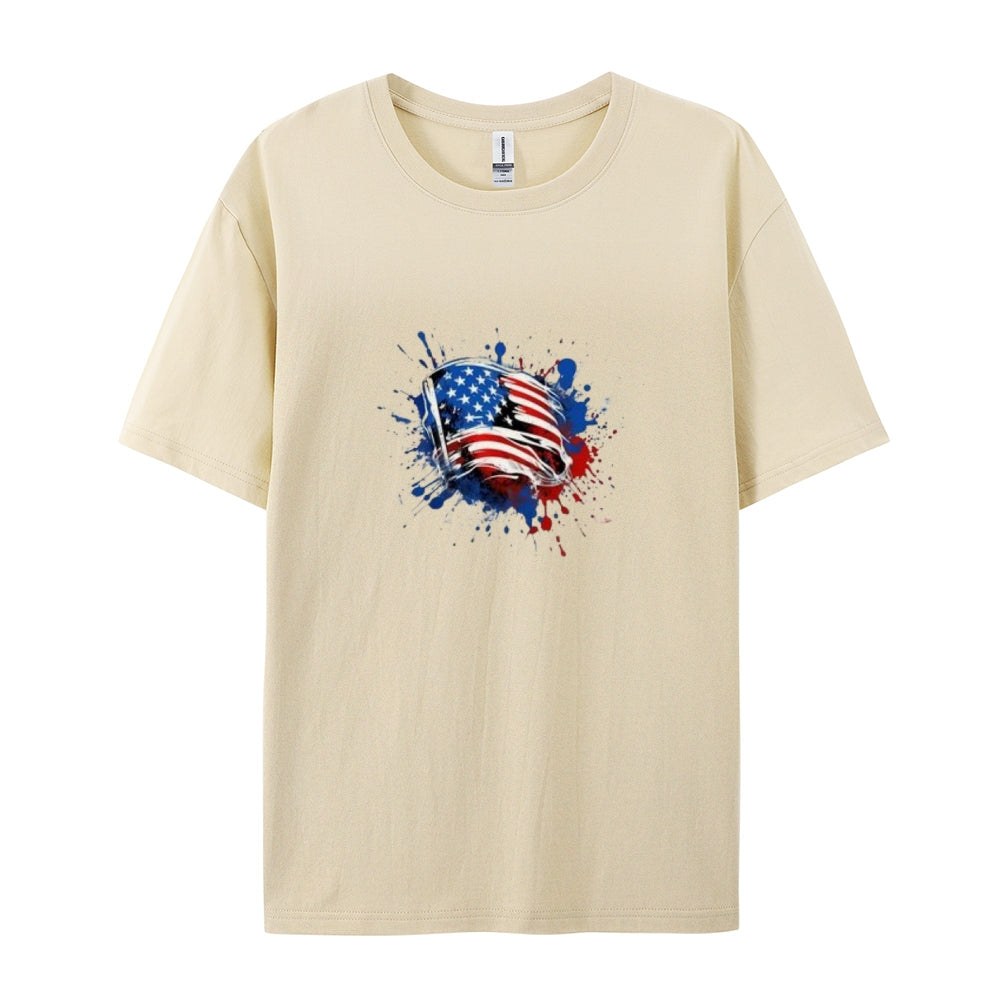 Mens Flag Independence Day Stars Stripes Graphic Tee