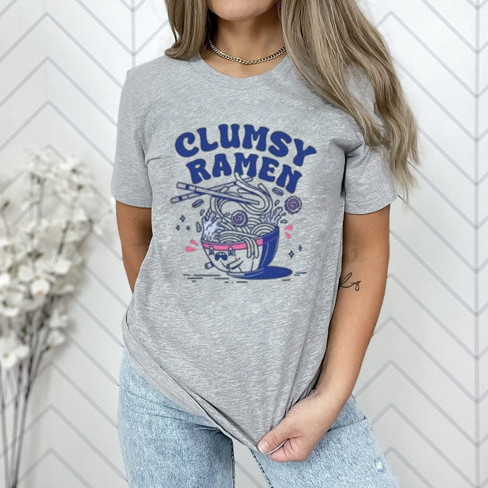 Women Clumsy Ramen Letter Print Graphic T-shirt