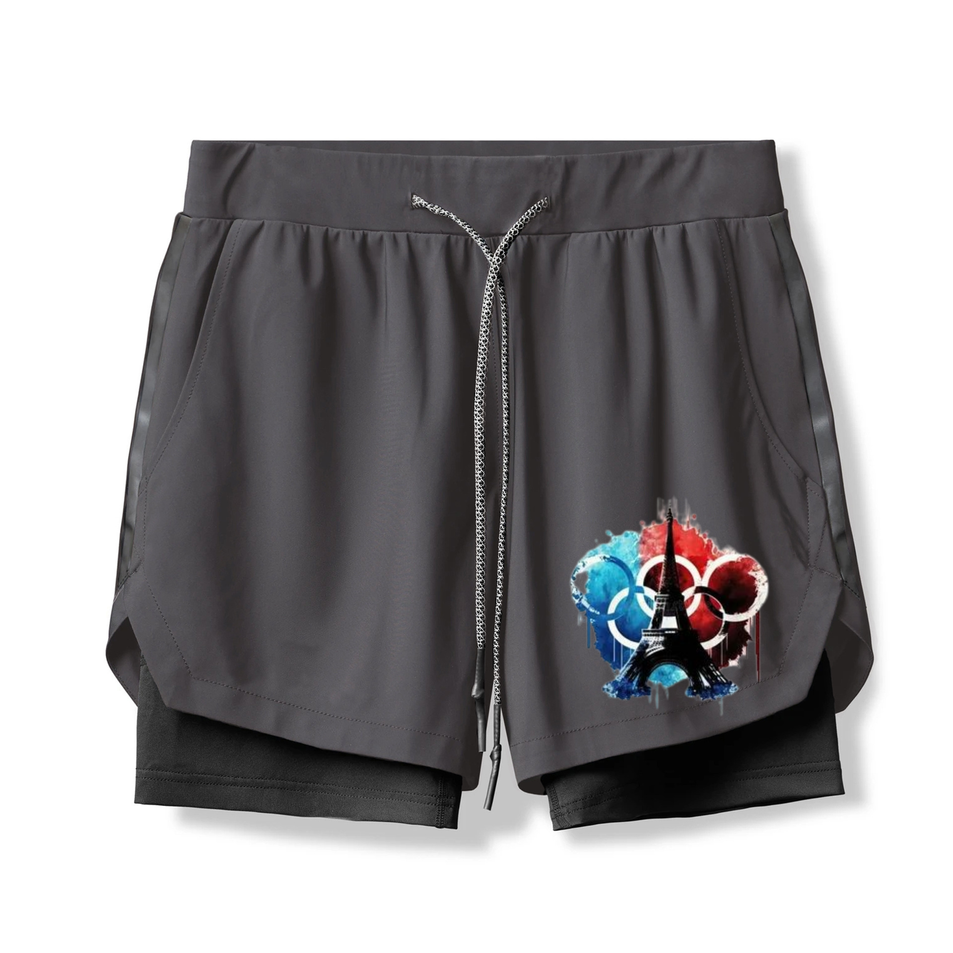 Paris Graphic Gym Shorts for Men