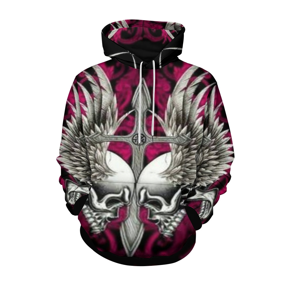 Mens Halloween Sword with Wings 3D Print Hoodies