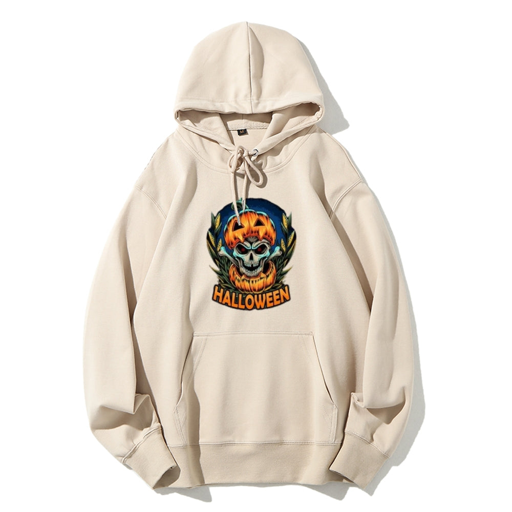 Mens Halloween Pumpkin Head Graphic Hoodies