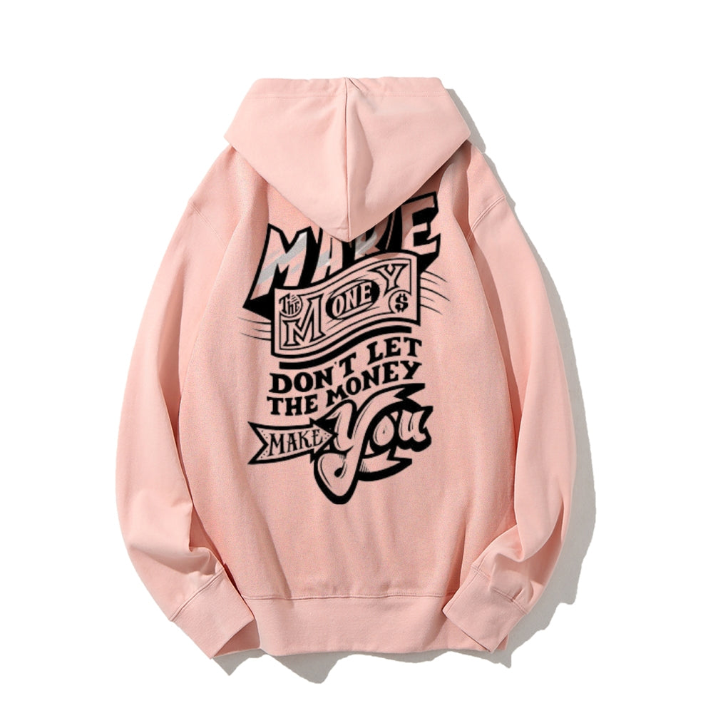 Mens MAKE MONEY Slogan Graphic Hoodies