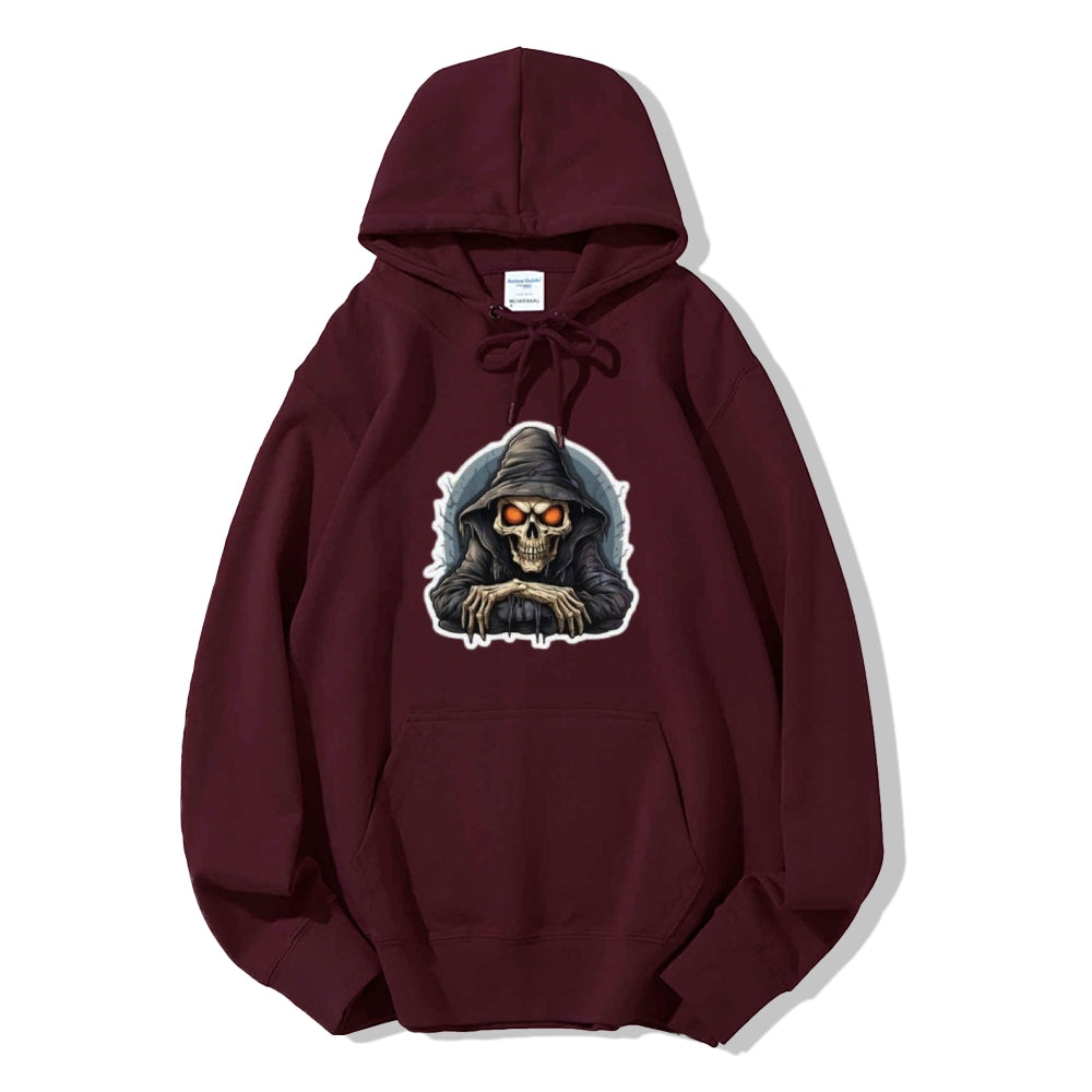 Mens Halloween Grim Reaper Graphic Hoodies