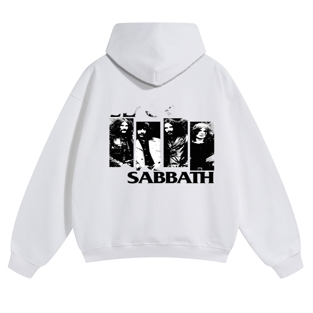 Mens Vintage Black Sabbath Rock Band Hoodies