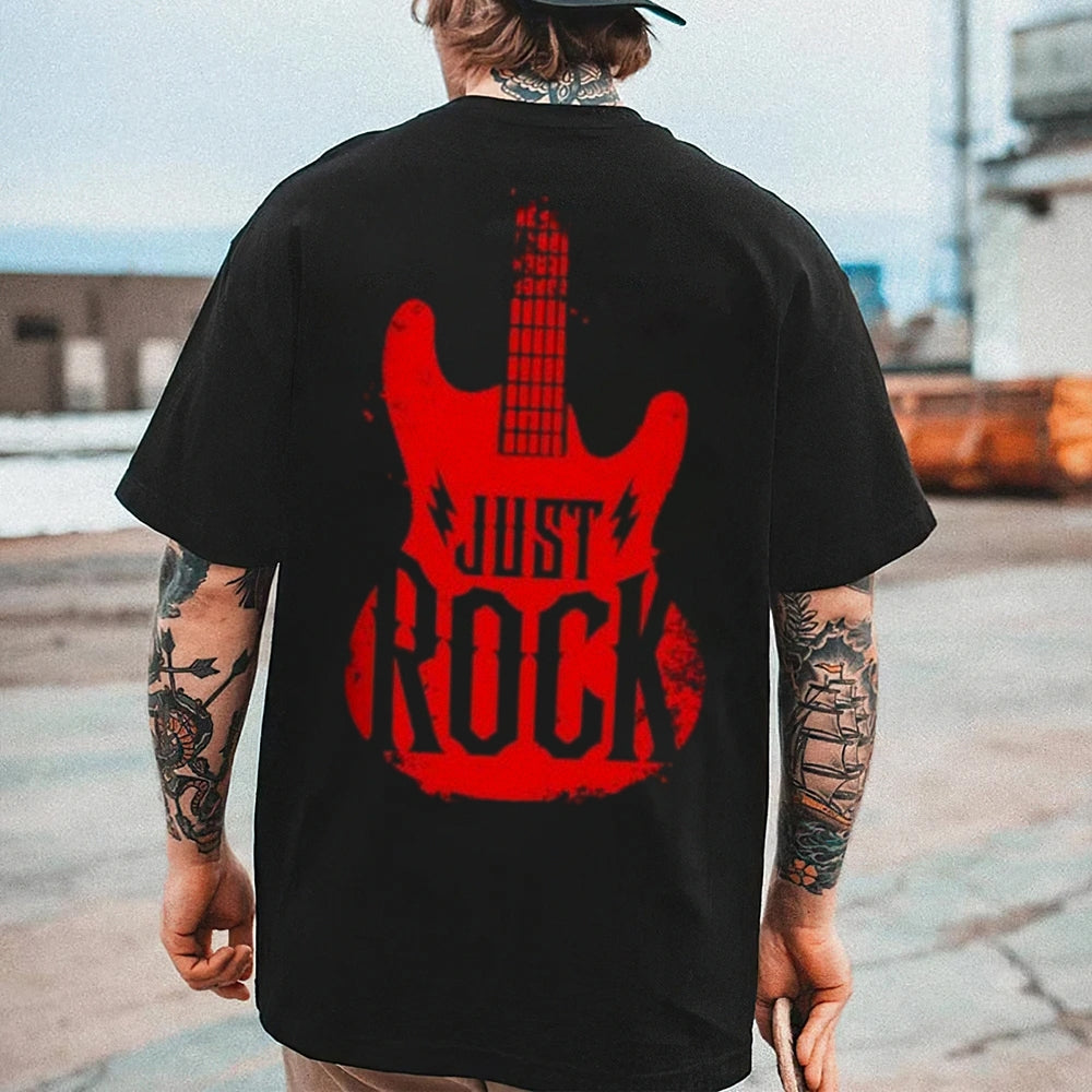 Mens JUST ROCK Guitar Graphic Tee