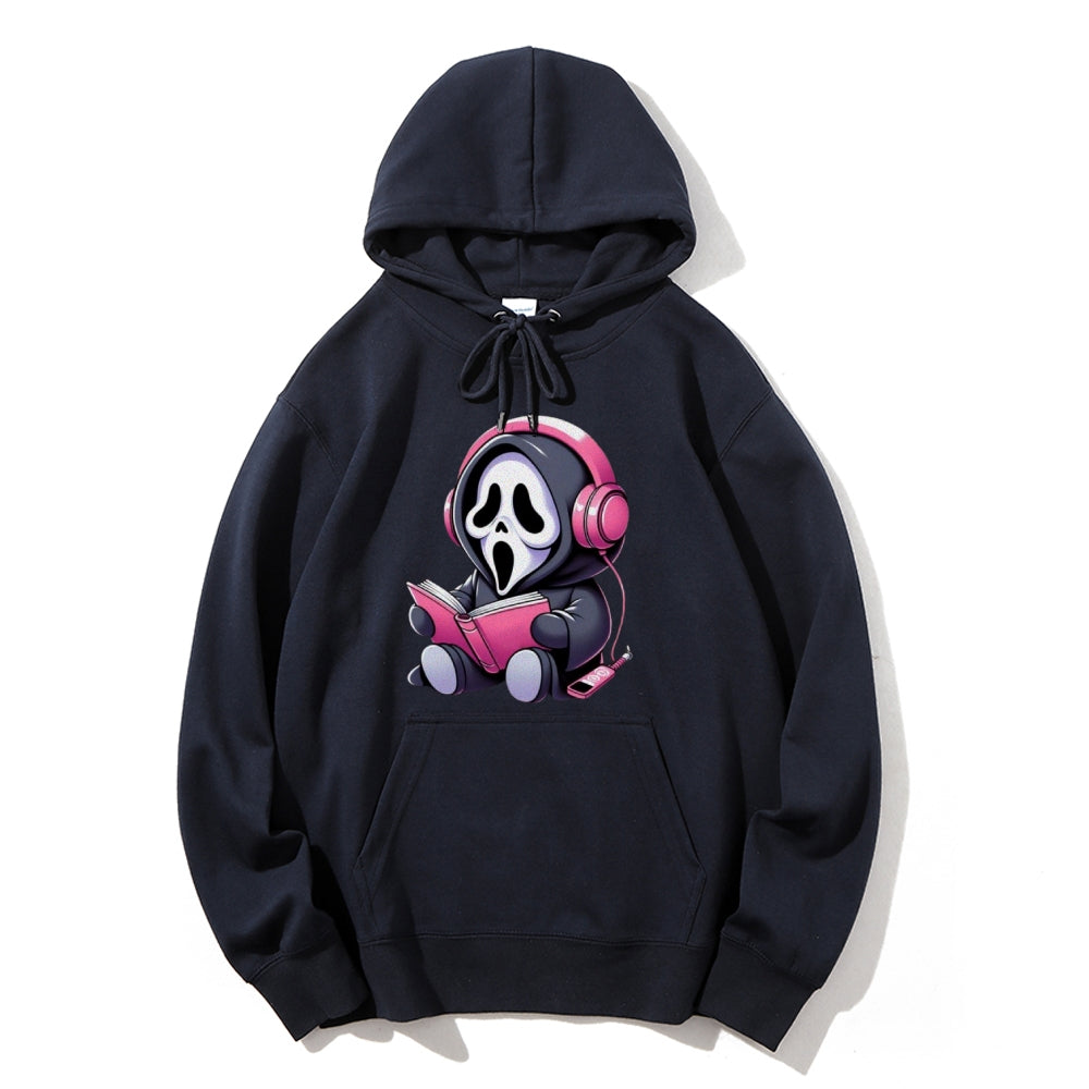 Women Cute Learning Skull Graphic Hoodies