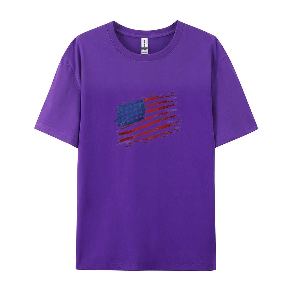 Mens Flag Independence Day Stars Stripes Graphic Tee