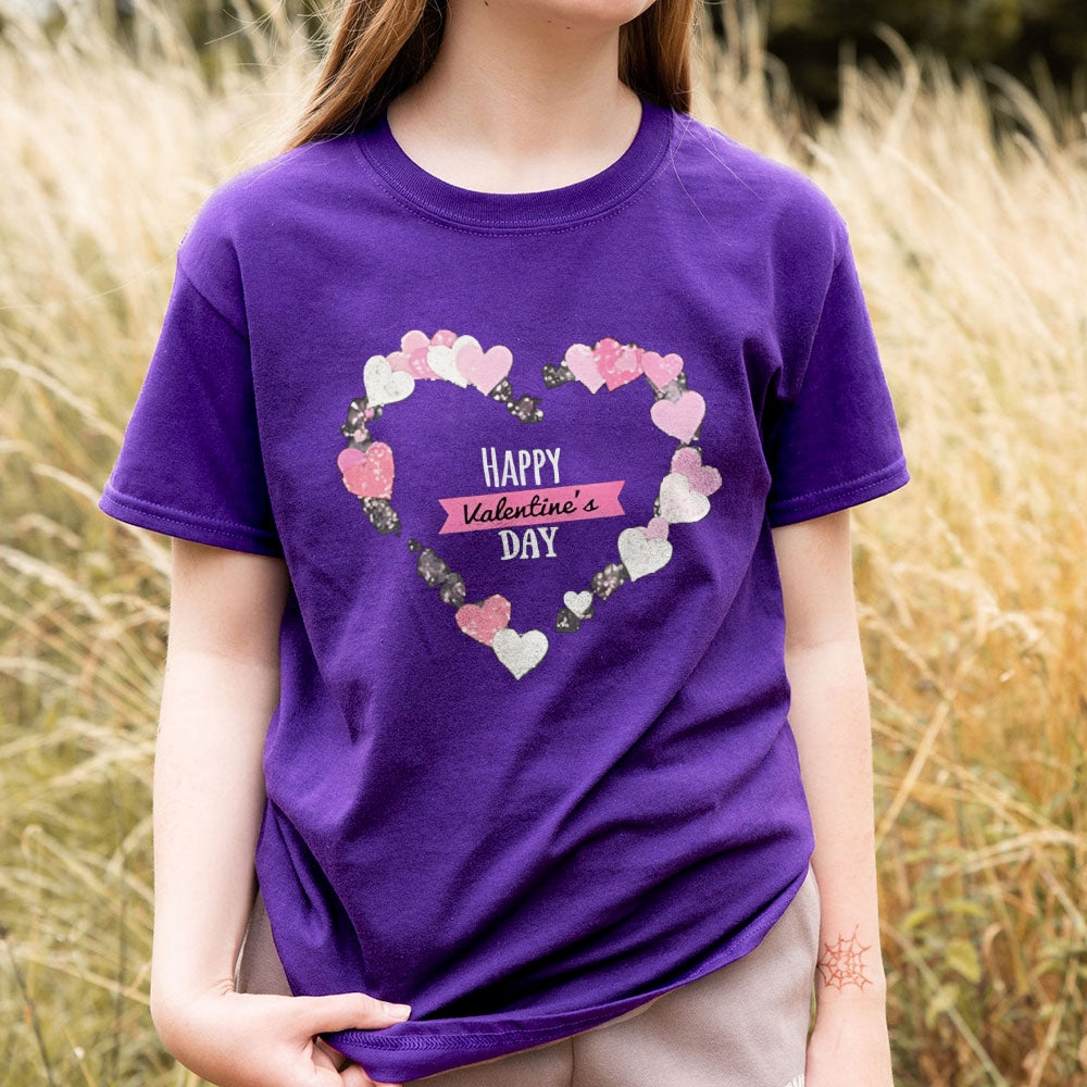 Women Happy Valentine's Day Print Graphic T-shirt