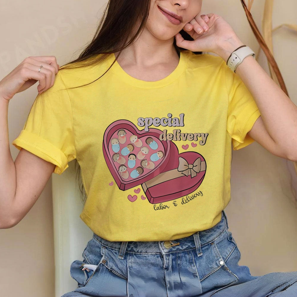 Women Happy Valentine's Day Gift Print Graphic T-shirt