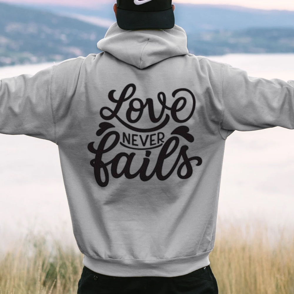 Women LOVE NEVER FAILS Graphic Hoodies