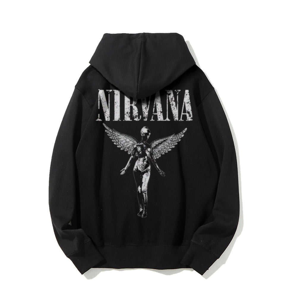 Mens Nirvana Rock Graphic Hoodies