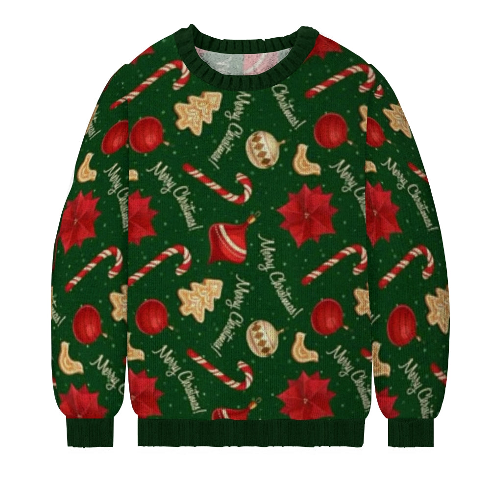 Men's Vintage Graphic Crew Neck Ugly Christmas Sweater