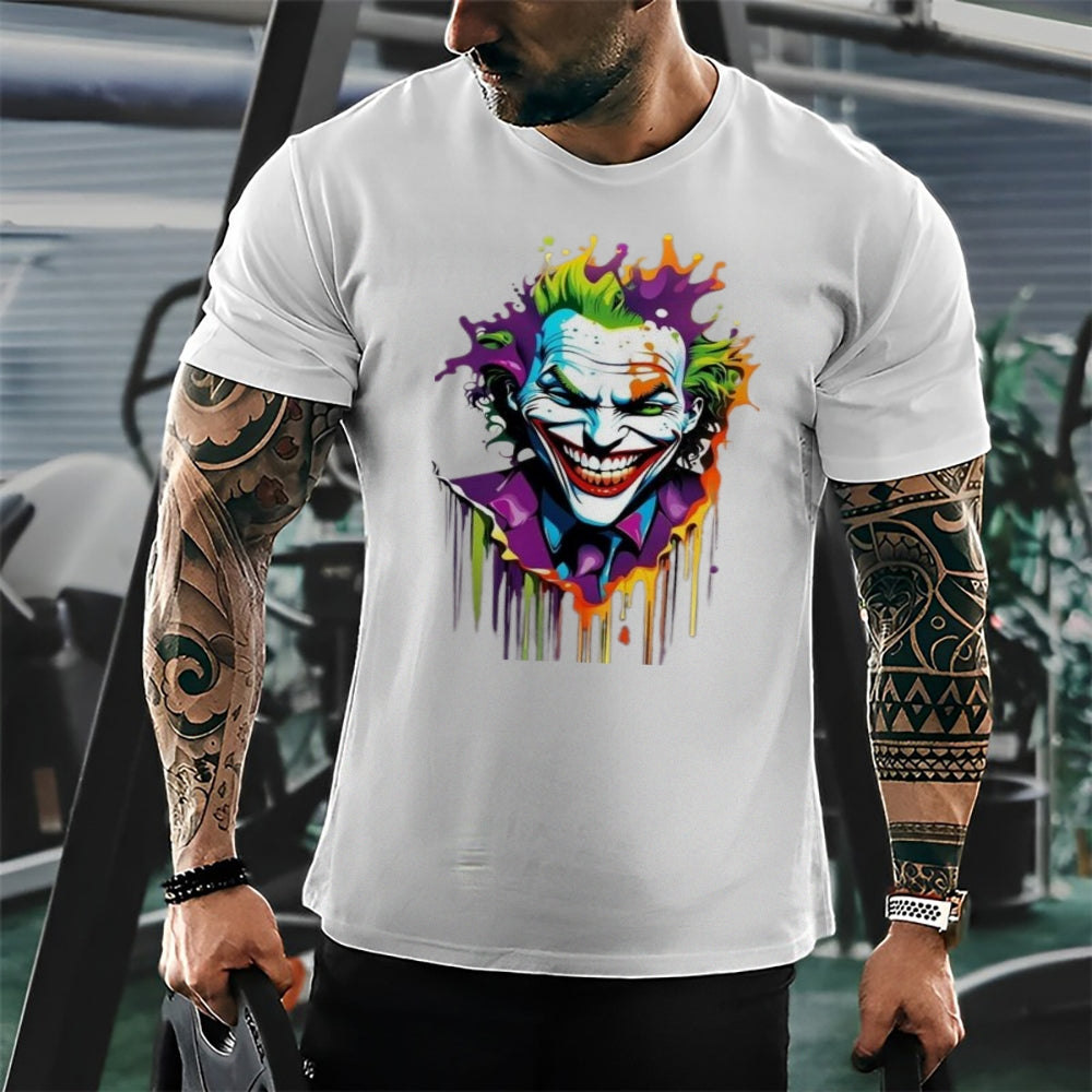 Mens Joker Skull Graphic Tee