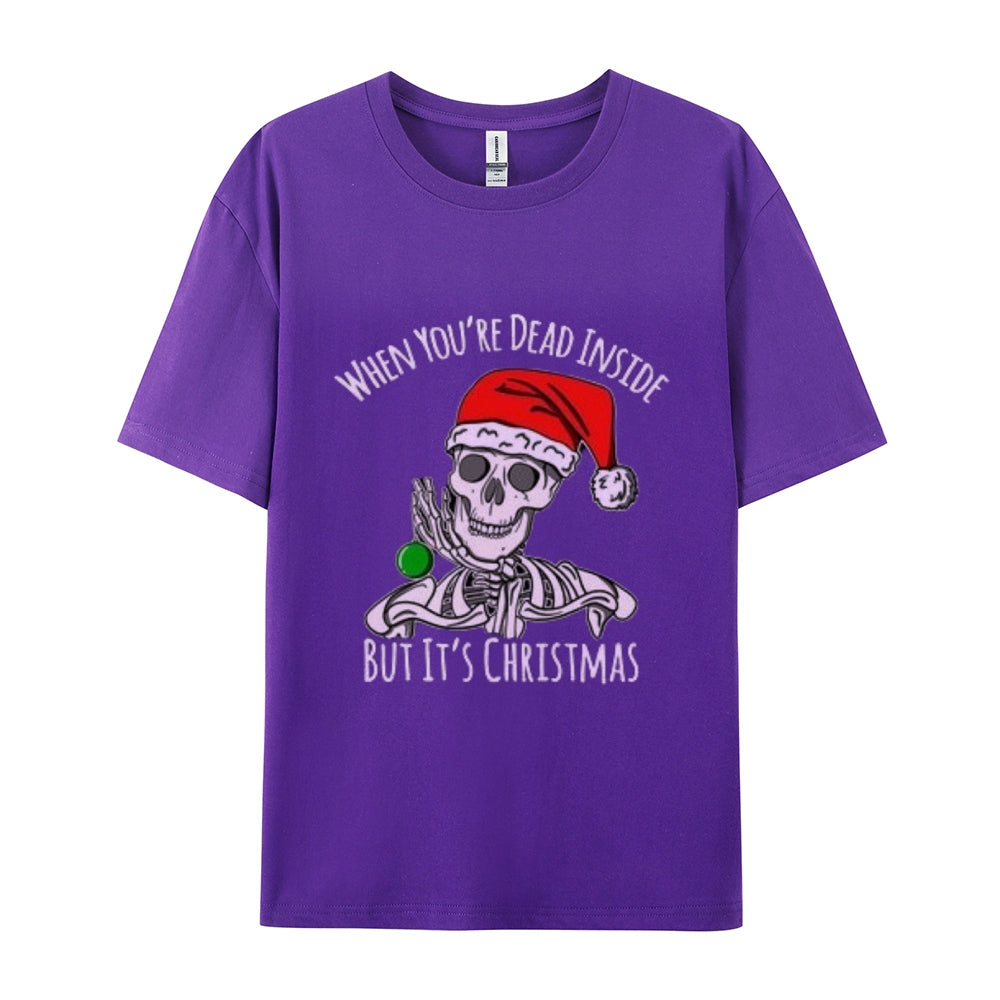 Mens Christmas Skull Graphic Tee