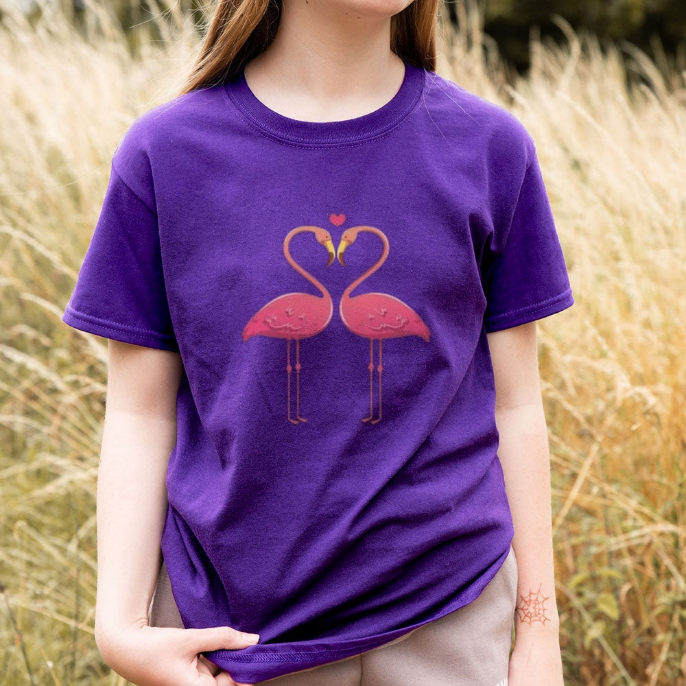 Women Love Flamingo For Valentine's Day Print Graphic T-shirt