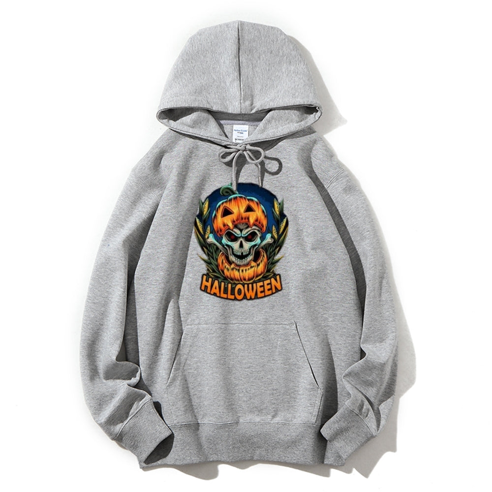 Mens Halloween Pumpkin Head Graphic Hoodies