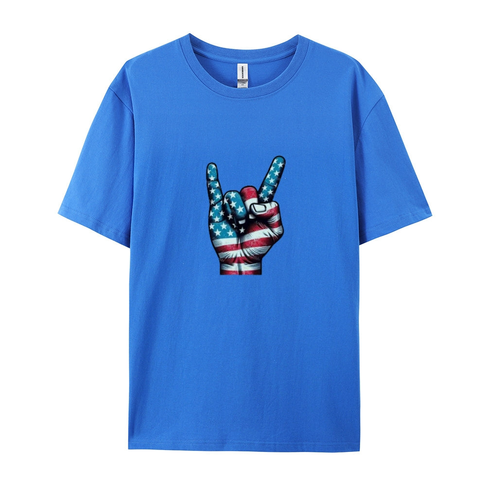 Mens Independence Day Victory Flag Print Graphic Tee