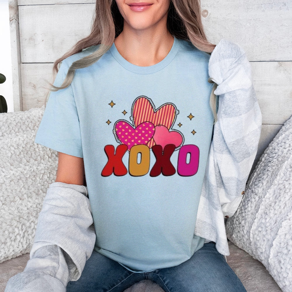 Women Love Heart Valentine's Day Print Graphic T-shirt