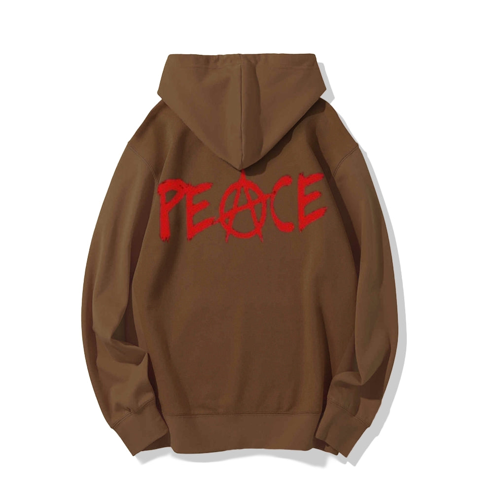 Mens Anarchy Peace Graphic Hoodies