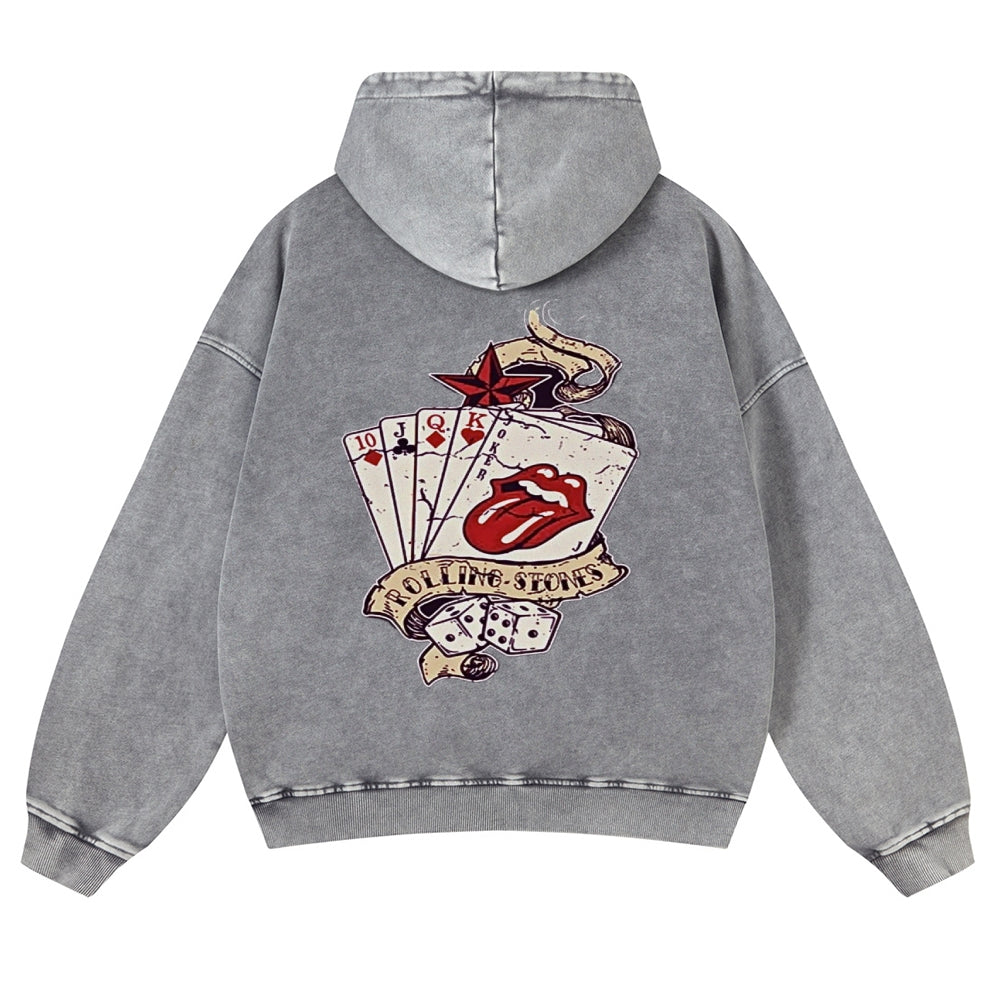 Mens Vintage The Rolling Stones Rock Band Hoodies