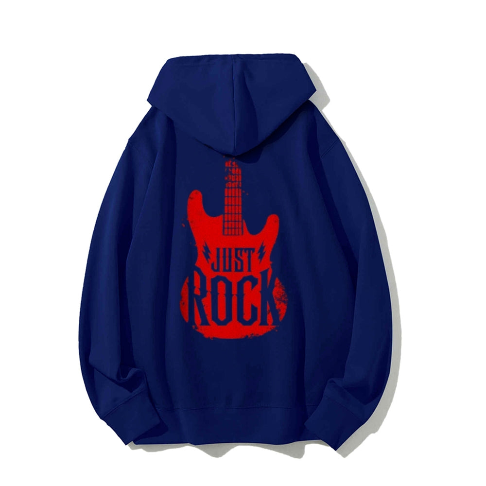 Mens JUST ROCK Guitar Graphic Hoodies