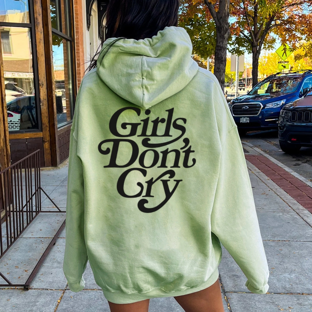 Women GIRLS DON'T CRY Graphic Hoodies