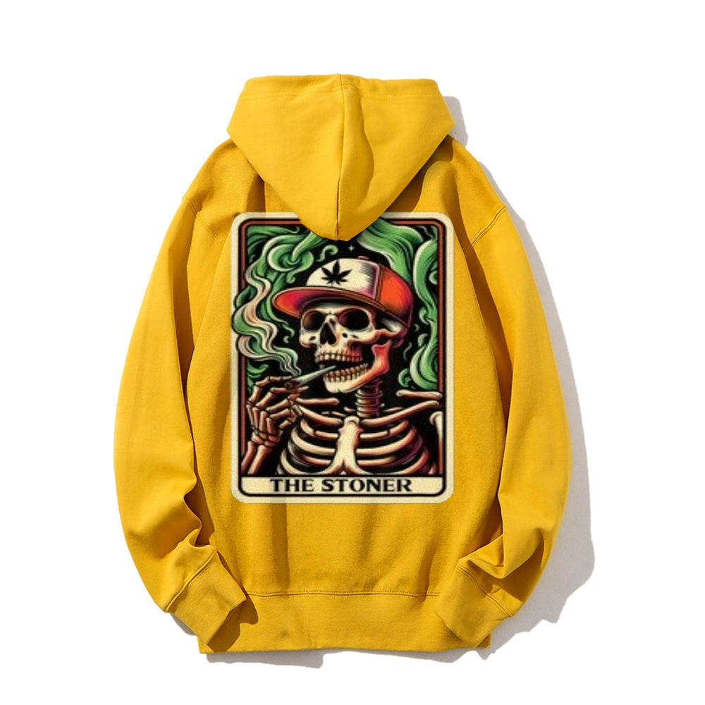 Mens THE STONER Skull Graphic Hoodies