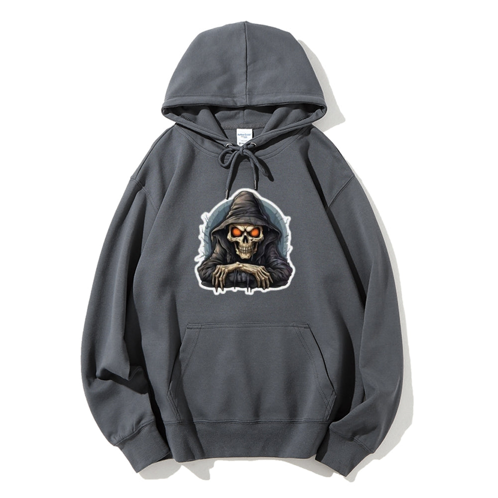 Mens Halloween Grim Reaper Graphic Hoodies