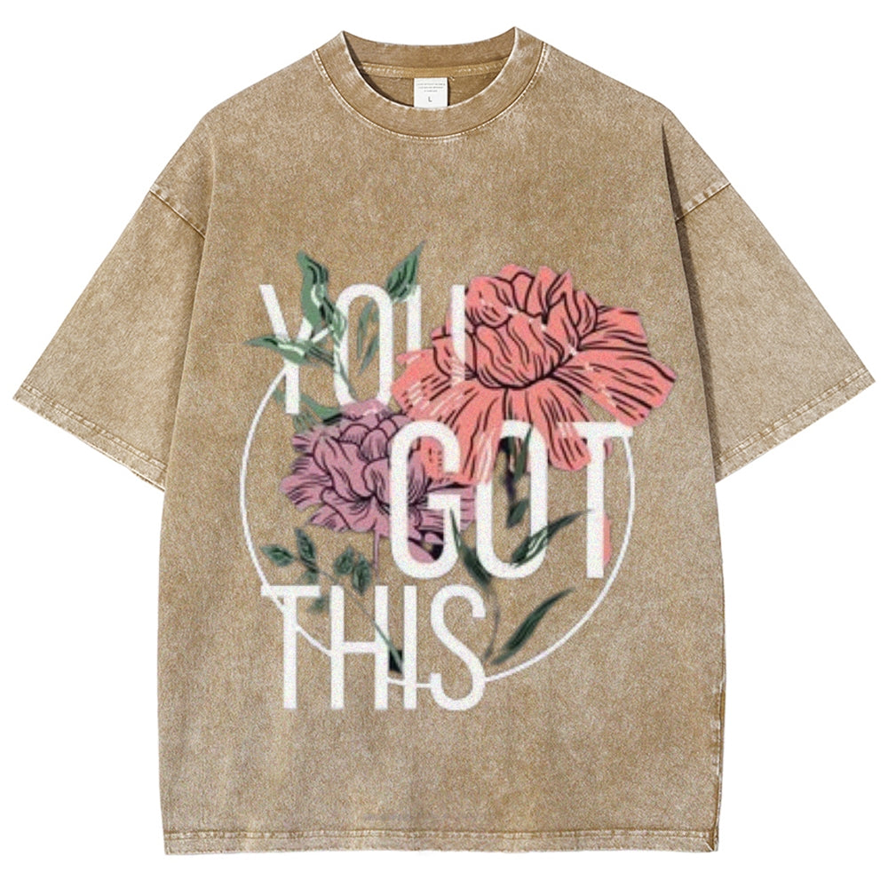 Women Washed Vintage You Got This Graphic Tee