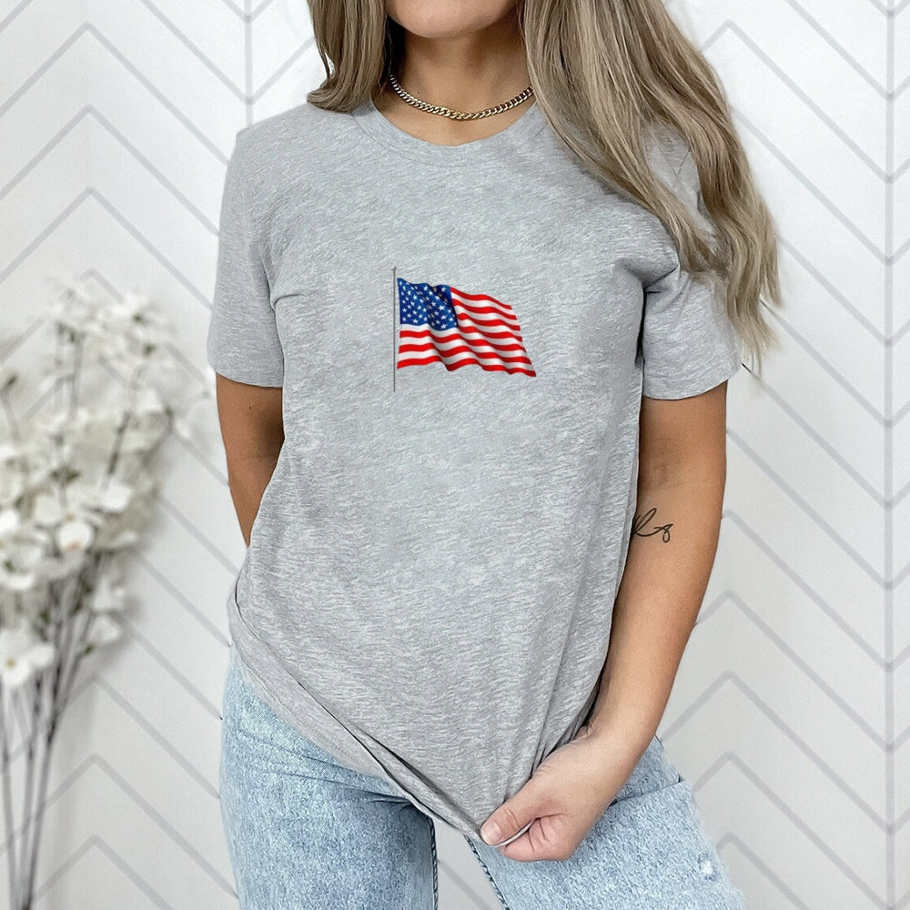 Women Flag Independence Day Stars Stripes T-shirt