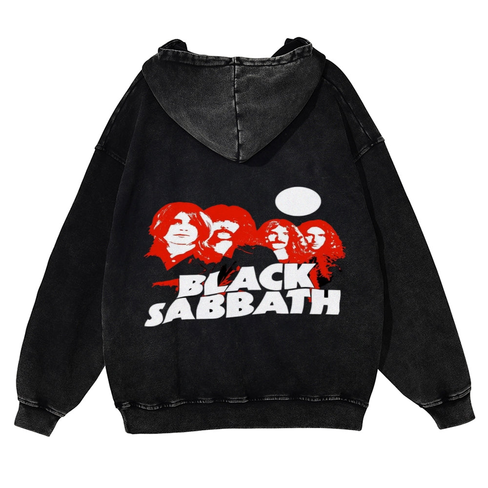 Mens Vintage Black Sabbath Rock Hoodies