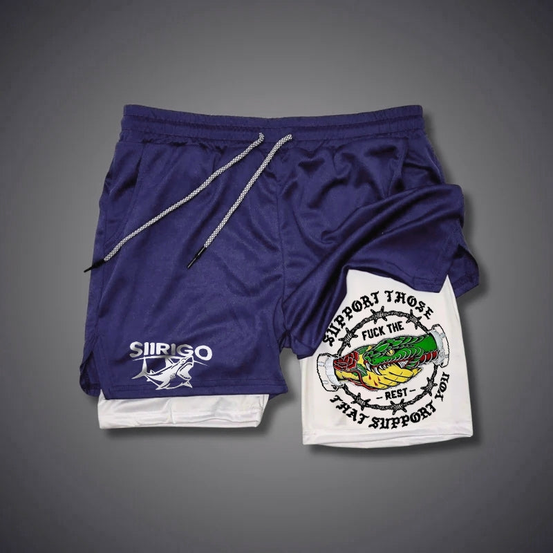 SUPPORT THOSE THAT SUPPORT YOU Snake GYM PERFORMANCE SHORTS